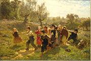 august malmstrom The Game oil painting reproduction